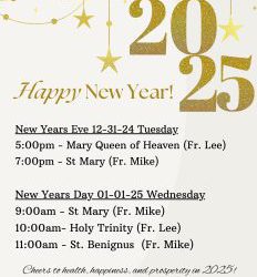 New Years Eve & New Years Day Masses