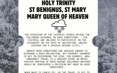 ALL MASS CANCELLED JANUARY 26,2026